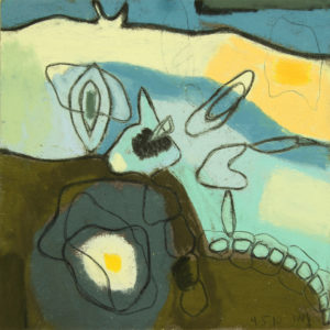 double digging, watercolor, 8 x 8 in., 2010