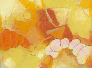 orange, pastel, 7 x 7 in., 2011