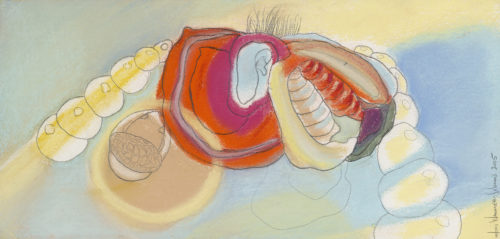under the sea, pastel, 8 x 15 in., 2005