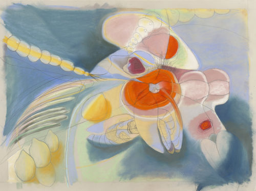 under water duo, pastel, 25 x 30 in., 2007