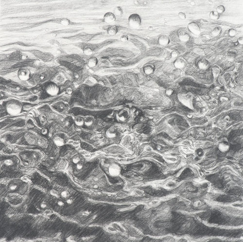 dreaming of water, graphite, 8 x 8 in., 2013