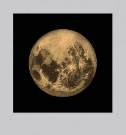 gold moon, giclee from pastel, 13 x 9 in.